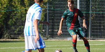 Federico Mazzarani rientrato dopo la partita nel ritiro rossoverde della prima squadra.