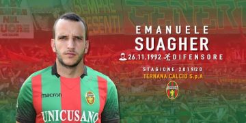 Emanuele Suagher, visto con la maglia della Ternana da Michele Pettorossi