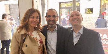 Valeria D'acunzo con il sindaco Latini e il collega consigliere Brizi