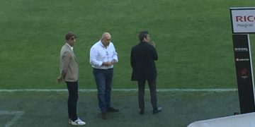 Stefano Bandecchi con Luca Leone e Paolo Tagliavento