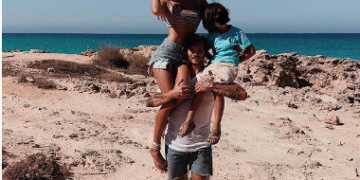 Stefano De Martino, Belen Rodriguez e loro figlio Santiago