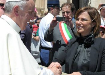 Francesca di Maolo con Papa Francesco