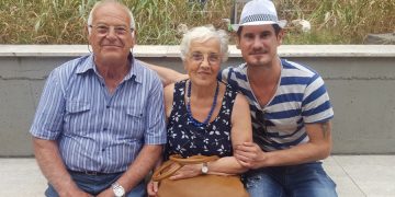 I signori Ivano e Giulia con Ruslan