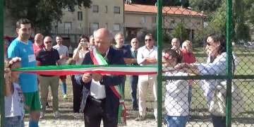 Il taglio del nastro al nuovo campo di Collestatte Piano