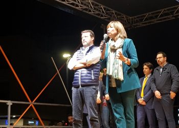 Matteo Salvini e Donatella Tesei