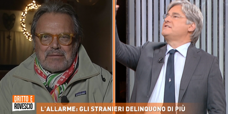 Oliviero Toscani e Paolo Del Debbio