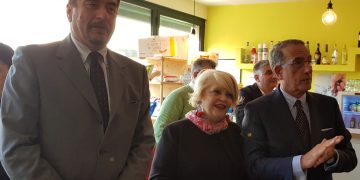 Simona Proietti fra il vicario Luca Sarcoli e il questore Antonino Messineo