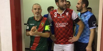 I due capitani del match Grifoni- Futsal Ternana