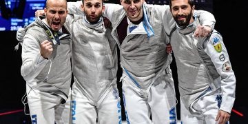 Il quartetto azzurro nella foto Bizzi