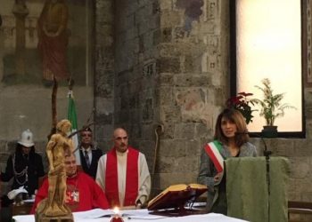 L'assessore Giovanna Scarcia alle celebrazioni per San Sebastiano