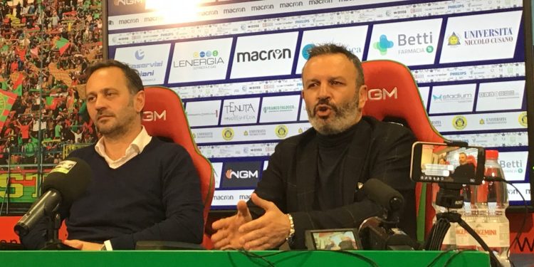 Luca Leone e Fabio Gallo in conferenza stampa stamane al Liberati