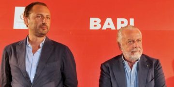 Luigi De Laurentiis con il padre Aurelio. Foto GAZZETTA DEL MEZZOGIORNO