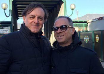 nella foto, Gianluca Gambini con il presidente della Narnese, Paolo Garofoli