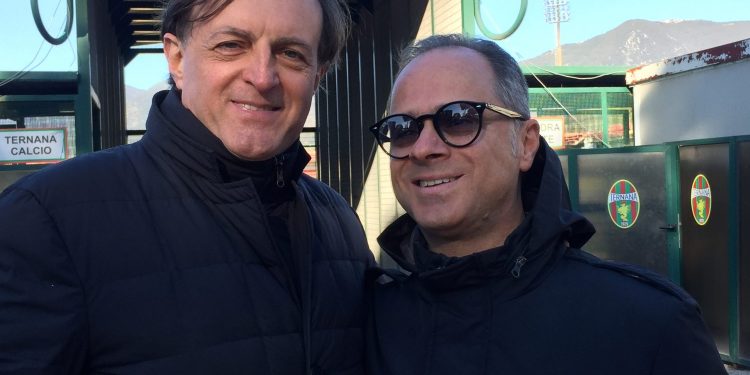 nella foto, Gianluca Gambini con il presidente della Narnese, Paolo Garofoli