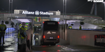 La Juventus arriva allo stadio