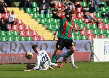 Filippo Damian, l'ultimo rossoverde ad andare in gol contro la Cavese in terra campana ( foto Mirimao )