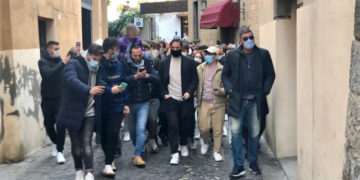 Francesco Totti e Cristiano Lucarelli. FOTO ANSA