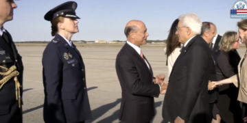 L'ambasciatore USA Einseberg con il Presidente Mattarella