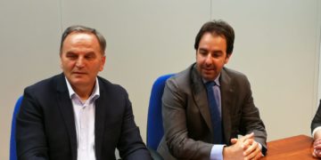 a sx Renato Cesca, presidente di Cna Umbria e Mauro Franceschini, presidente di Confartigianato imprese Umbria