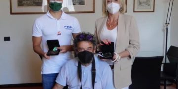 RICCARDO MENCIOTTI  CON GIANLUCA TASSI E LA VICEPRESIDENTE PAOLA FIORONI