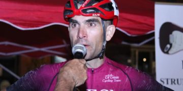 Cesare Pesciaioli intervistato all'arrivo