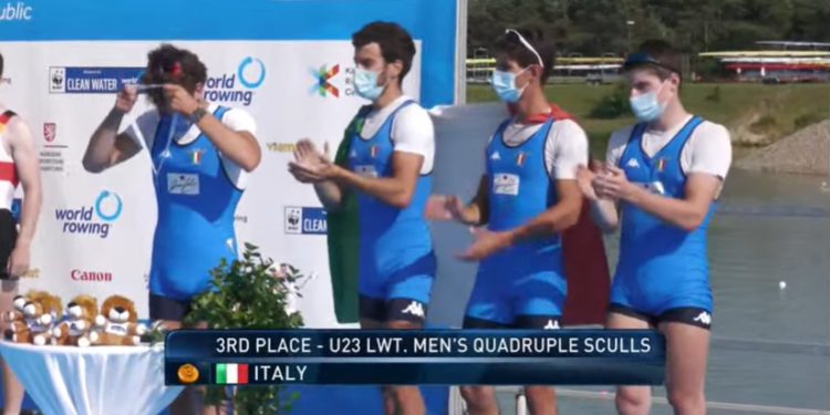 Matteo Tonelli, bronzo ai mondiali Under 23 nel quattro di coppia Pesi Leggeri
