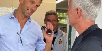PAOLO TAGLIAVENTO CON JOSE' MOURINHO