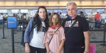 Rebecca con papà Graziano e mamma Simona