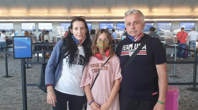 Rebecca con papà Graziano e mamma Simona