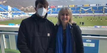 MONICA PORZIO E ALESSANDRO MERO HANNO ASSISTITO A BRESCIA-TERNANA. FOTO ARDENGHI PER IL GIORNALE DI BRESCIA