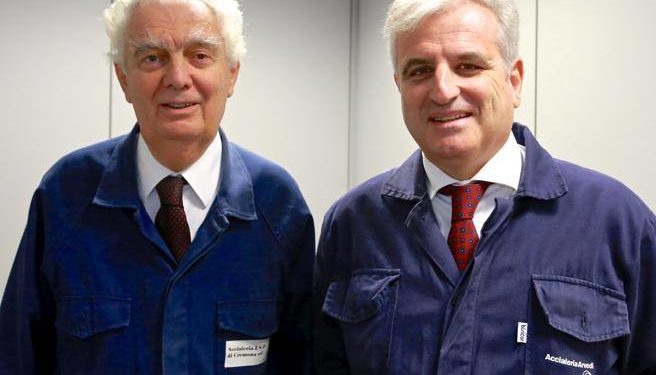 Giovanni Arvedi con il nuovo amministratore delegato  di AST  Mario Caldonazzo
