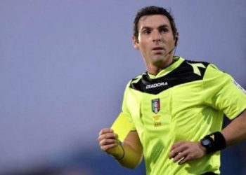 Juan Luca Sacchi, l'arbitro di LR Vicenza-Ternana in una foto da picchio news
