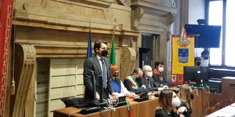 Il consigliere regionale Daniele Carissimi a Palazzo Spada per il 25 aprile