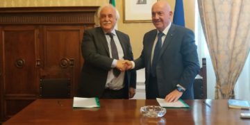 IL PREFETTO DI TERNI GIOVANNI BRUNO CON IL SINDACO DI POLINO REMIGIO VENANZI