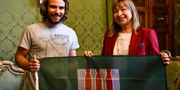 LORENZO BARONE CON LA PRESIDENTE DELLA REGIONE UMBRIA DONATELLA TESEI