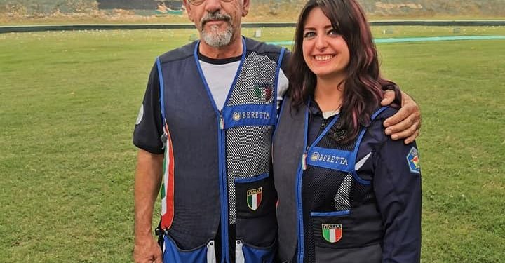 Aldo Camiciola con la figlia Silvia, anch'essa atleta di livello