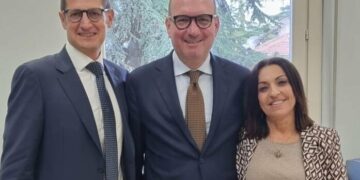 Giuseppe Testa (a sinistra), Carlo Orsini e Tiziana Buonfiglio