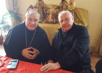 DON CARLO ROMANI CON L'EX VESCOVO DI TERNI GIUSEPPE PIEMONTESE