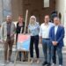 da sinistra: il copresidente Proietti, l'assessore Quondam, la vedova di Moreno Gubbiotti, il sindaco Lorenzo Lucarelli e il copredidente Paolo Garofoli