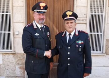 IL COMANDANTE PROVINCIALE DE ROSA CON IL COMANDANTE DI OTRICOLI, SAVERI