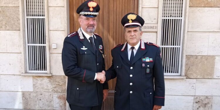 IL COMANDANTE PROVINCIALE DE ROSA CON IL COMANDANTE DI OTRICOLI, SAVERI
