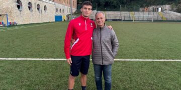 Il giovane Brasili insieme al presidente Garofoli