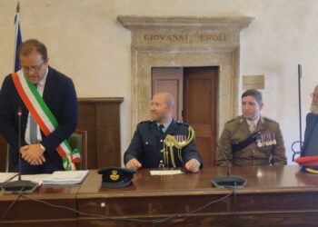 Un momento della cerimonia