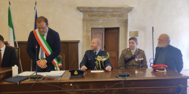 Un momento della cerimonia