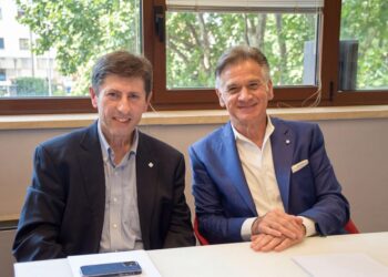 A SINISTRA FABIO SPACCASASSI, AL SUO FIANCO MASSIMO PIACENTI