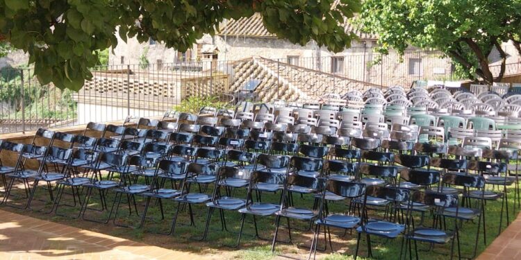 La platea, pronta per stasera
