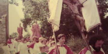 La processione a Cecalocco tanti anni fa