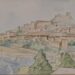 Scorcio di Narni immaginato dall'artista Michele Rubini