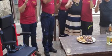 I ragazzi della Prociv Arci Narni con il loro Presidente, per l'Associazione Lotta contro il cancro la dottoressa Mirena Angeli e l'insostituibile Giorgio Lucci, consigliere